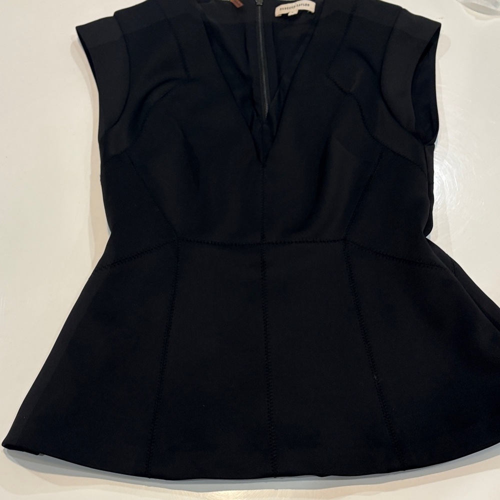 Rebecca Taylor Black Peplum Blouse